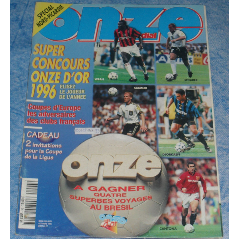 Revue de football Onze Mondial n°93 - Octobre 1996