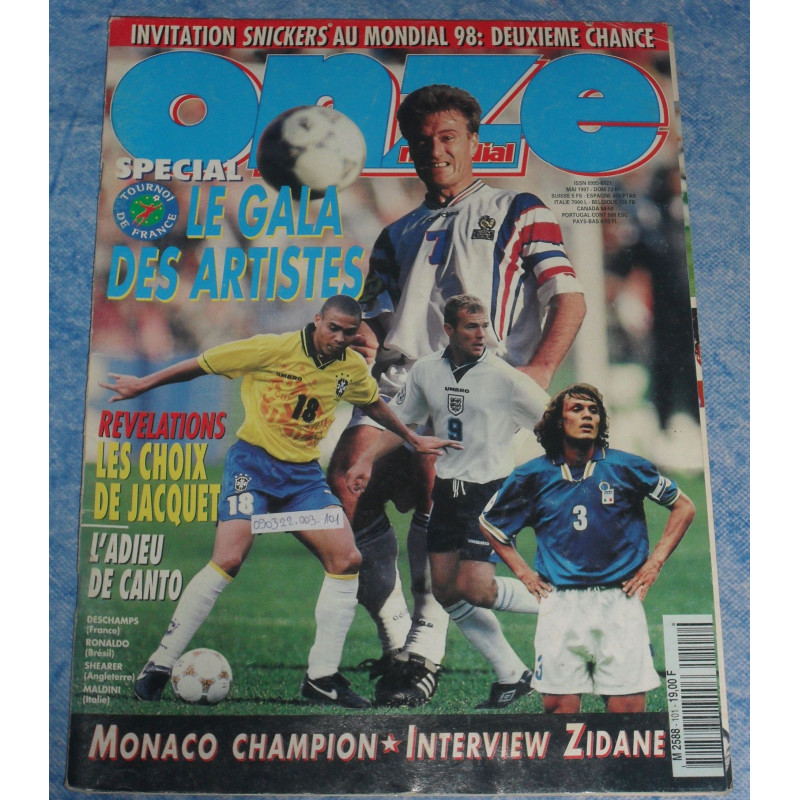 Revue de football Onze Mondial n° 101 - Mai 1997