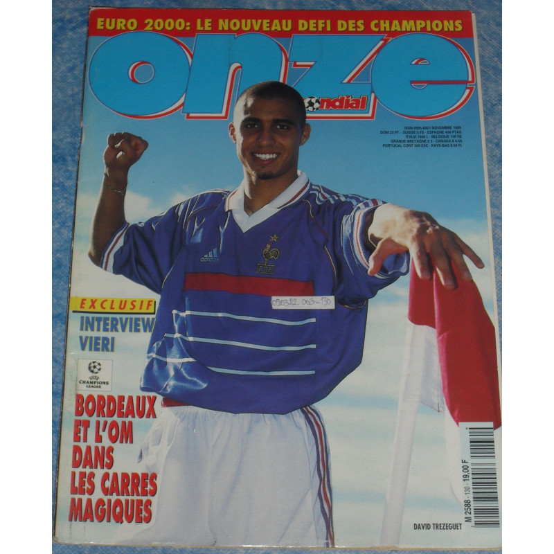 Revue de football Onze Mondial n° 130 - Novembre 1999