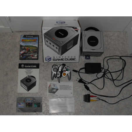 Lot Console Nintendo Gamecube + Jeu Mario Kart + Câbles + CM