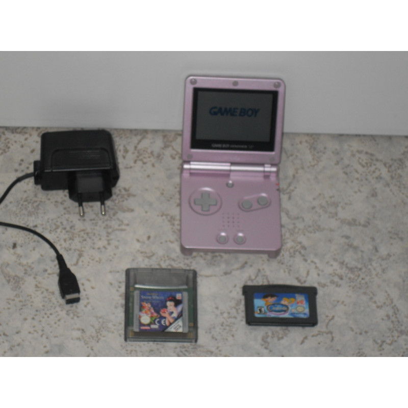 Console Nintendo GBA sp violet + 2 jeux + chargeur