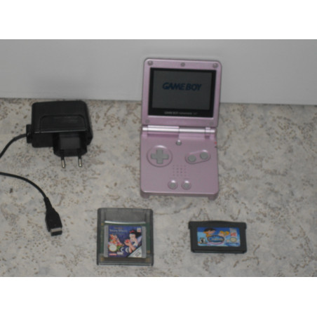 Console Nintendo GBA sp violet + 2 jeux + chargeur