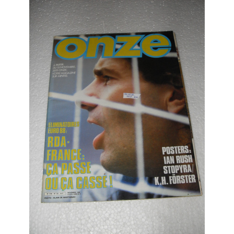 Onze N°131 Du 01-11-1986 [Revue de Football]