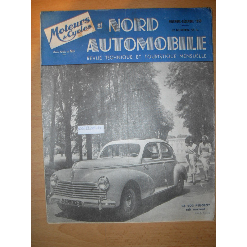 La Peugeot 203 - Moteurs et cycles & Nord automobile 11-12/1950
